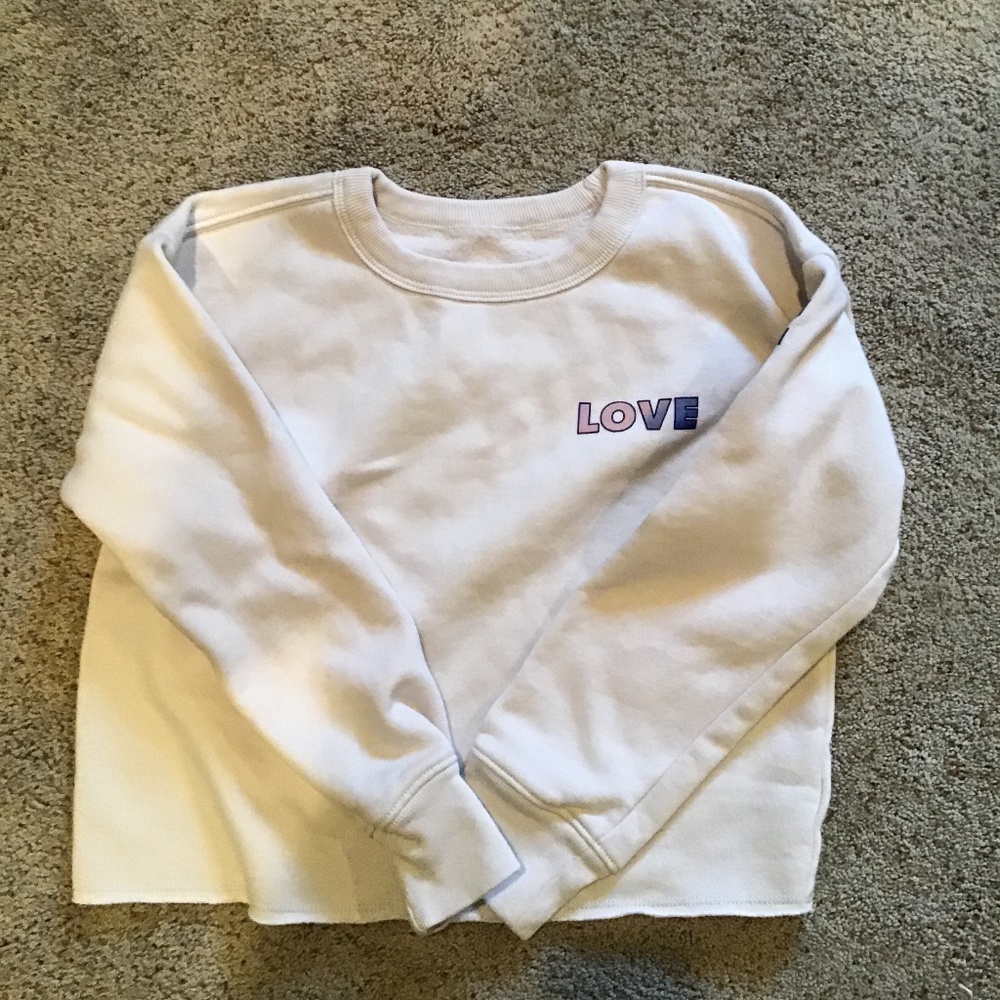 Cropped fleece Lind crew neck